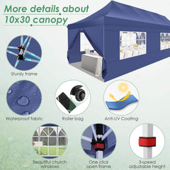 🔥 10x20 FT Premium Pop Up Canopy Tent | Heavy Duty Outdoor Event Shelter