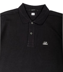 Cp Company Long Sleeve Polo Shirt Mini Logo Cp Black Man