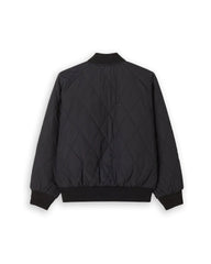 Obey Lizet Quilted Bomber Jacket Black