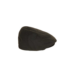 Barbour Wax Flat Cap Olive Green