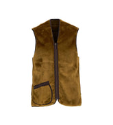 Barbour Men's Warm Pile Waistcoat Zip Up Brown