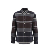 Barbour Camicia Check Flanella Iceloch Tailored Midnight Oak