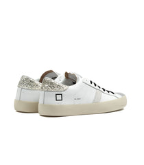 D.A.T.E. Hill Low Donna Shiny White Platiunm