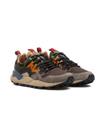 Flower Mountain Yamano 3 Suede Nylon Camo Dark Gray Anthracite Black Men