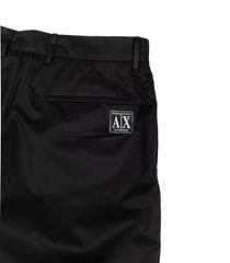 Aramani X Black Cotton Wide Pants Man