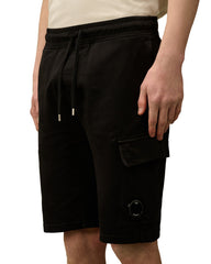 CP Company Light Fleece Lenssweat Bermuda Cargo Black Men