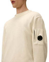 CP Company Light Fleece Sweatshirts-Crew Neck White Men