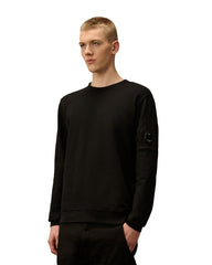 CP Company Light Fleece Sweatshirts-Crew Neck Black Men