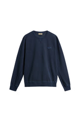 Crewneck Sweatshirt in Pure Lightweight Cotton, Blue
