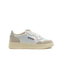 Autry Medalist Low Pelle E Suede Bianca Pelican Donna