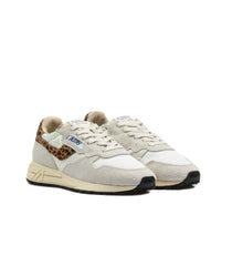 Autry Reelwind Low Woman White Leopard