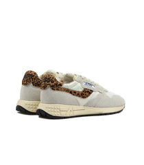 Autry Reelwind Low Woman White Leopard