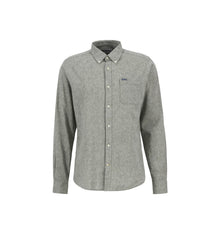 Camicia Barbour Lino Botton Down Oliva Uomo