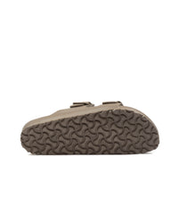 Birkenstock Arizona Eva Grey Taupe In Gomma Narrow Fit