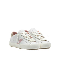 D.A.T.E. Hill Low Calf White-Platinum