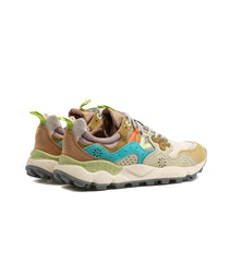 Flower Mountain Yamano 3 Woman Suede Nylon Cream Milk Ligjt Blue