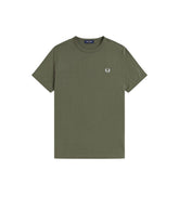 Fred Perry Ringer T-Shirt Verde Militare Uomo