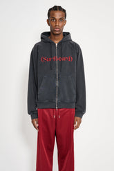 Stockholm Surfboard Club Logo Zip Hoodie Black
