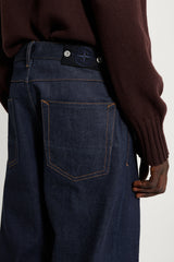 Stone Island Denim Research Straight Leg Jeans Raw Selvedge Indigo
