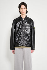 Stone Island Mussola Gommata-TC Nylon Shirt Jacket Black