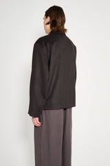 ssstein Pure Cashmere Zip Short Jacket Dark Brown