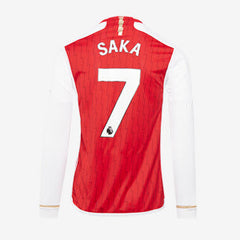 adidas Arsenal 23/24 LS Home Shirt with Saka 7 printing