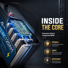 ⚡ KUNLUN 12V 120Ah LiFePO4 Battery | Reliable Deep Cycle Power