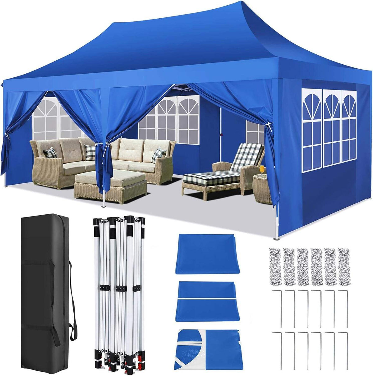 🔥 10x20 FT Premium Pop Up Canopy Tent | Heavy Duty Outdoor Event Shelter