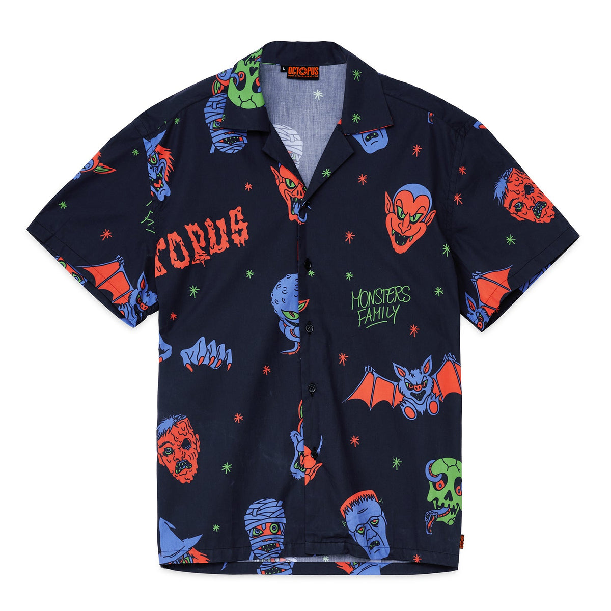 Octopus Halloween Monsters Short Sleeve Shirt