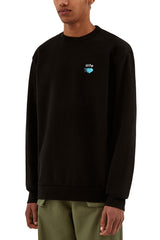 Antwerp Cohen Pixel Heart Art Crewneck Sweatshirt Black