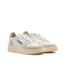 Autry Medalist Low Suede Leather White Bordeaux Men's