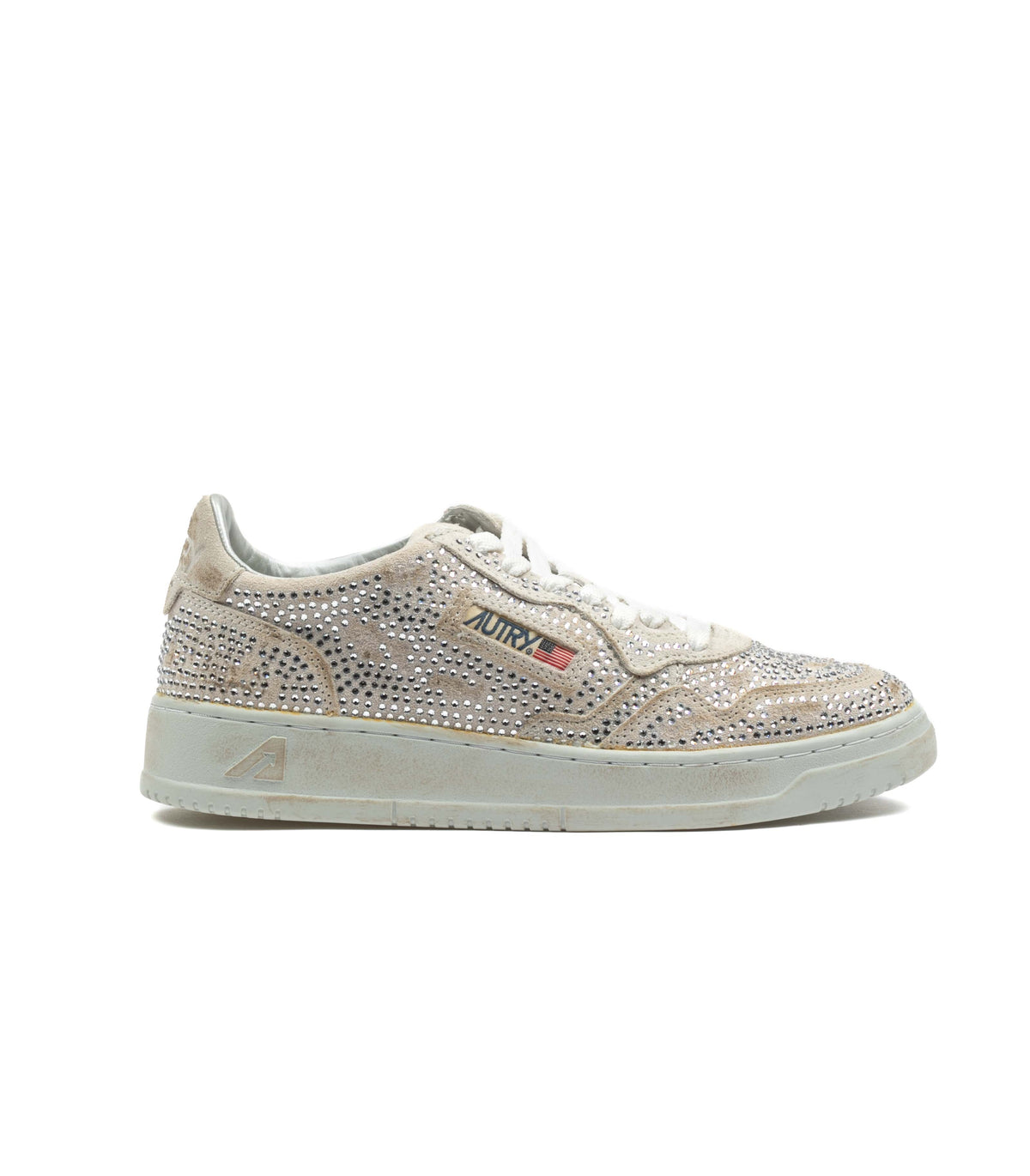 Autry Crystal Medalist Bianco Strass Donna