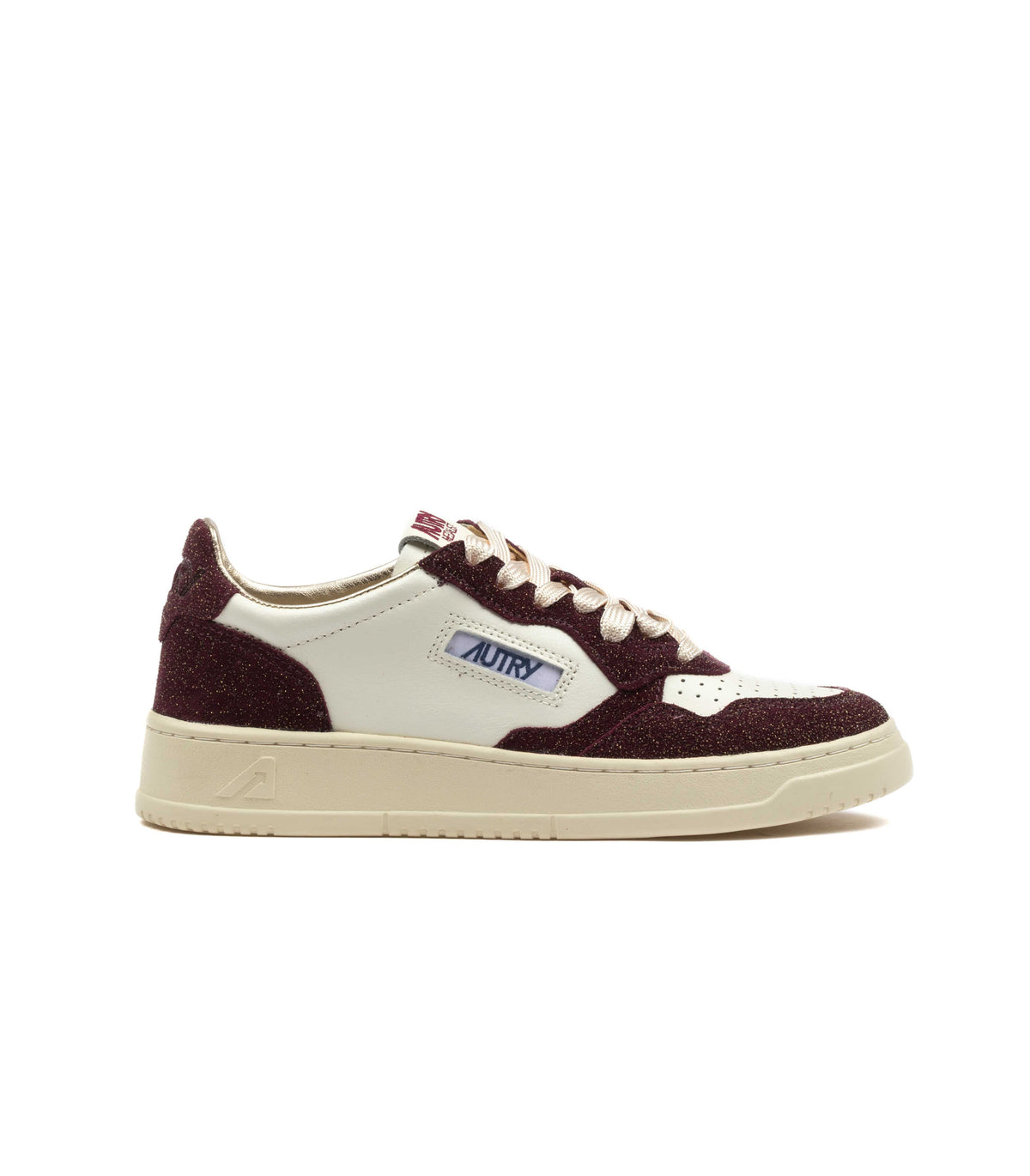 Autry Medalist Low Stars Glitter White Bordeaux Women