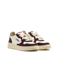 Autry Medalist Low Stars Glitter White Bordeaux Women