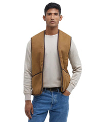 Barbour Men's Warm Pile Waistcoat Zip Up Brown