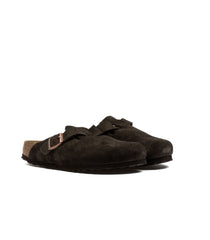 Birkenstock Boston Boston Sfb Mocca Suede Leather