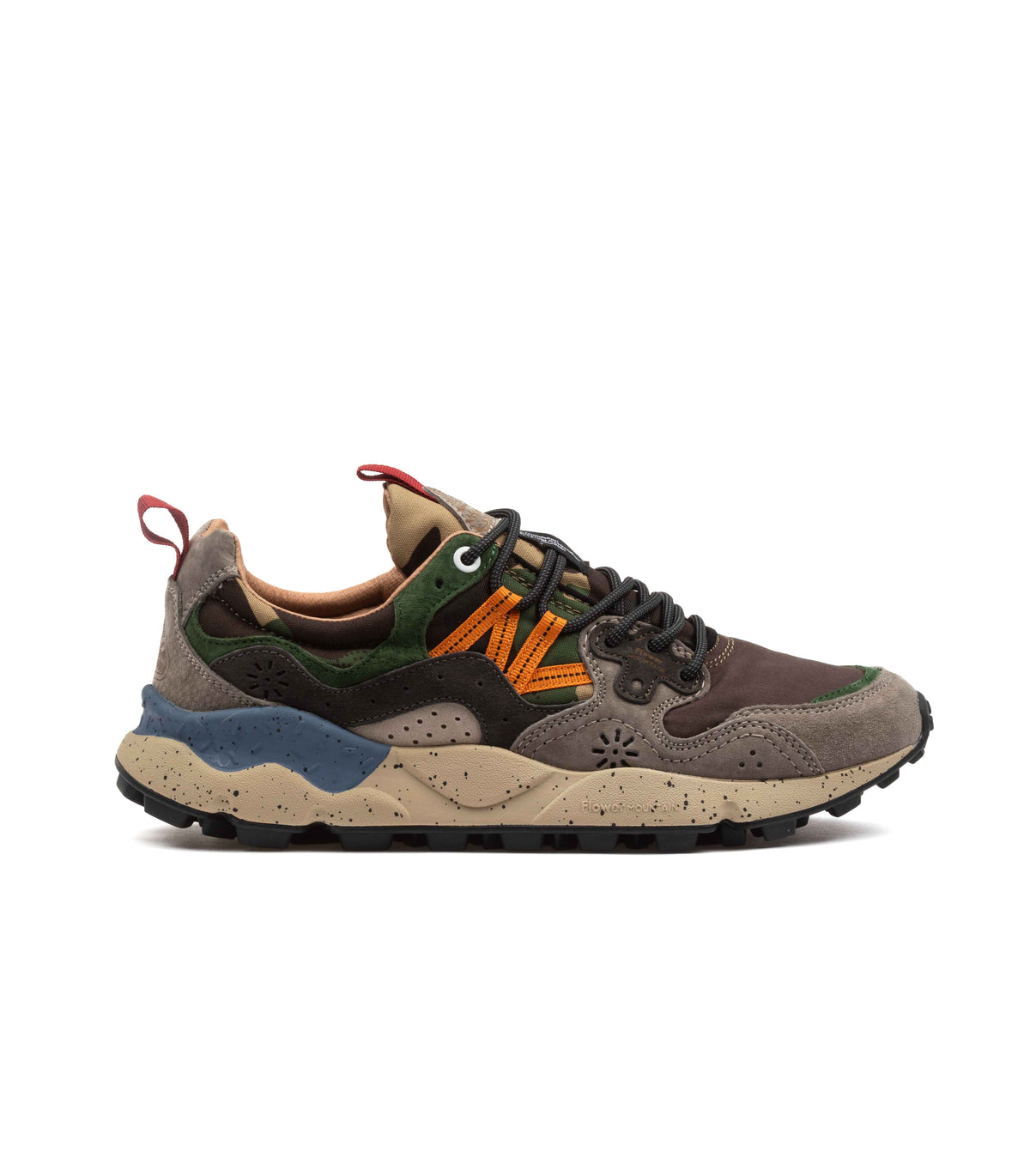 Flower Mountain Yamano 3 Suede Nylon Camo Dark Gray Anthracite Black Men