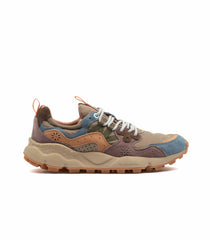 Flower Mountain Yamano 3 Suede Nylon Petrol Gray Light Papaya Women