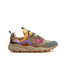 Flower Mountain Yamano 3 Suede Nylon Khaki Multicolor Women
