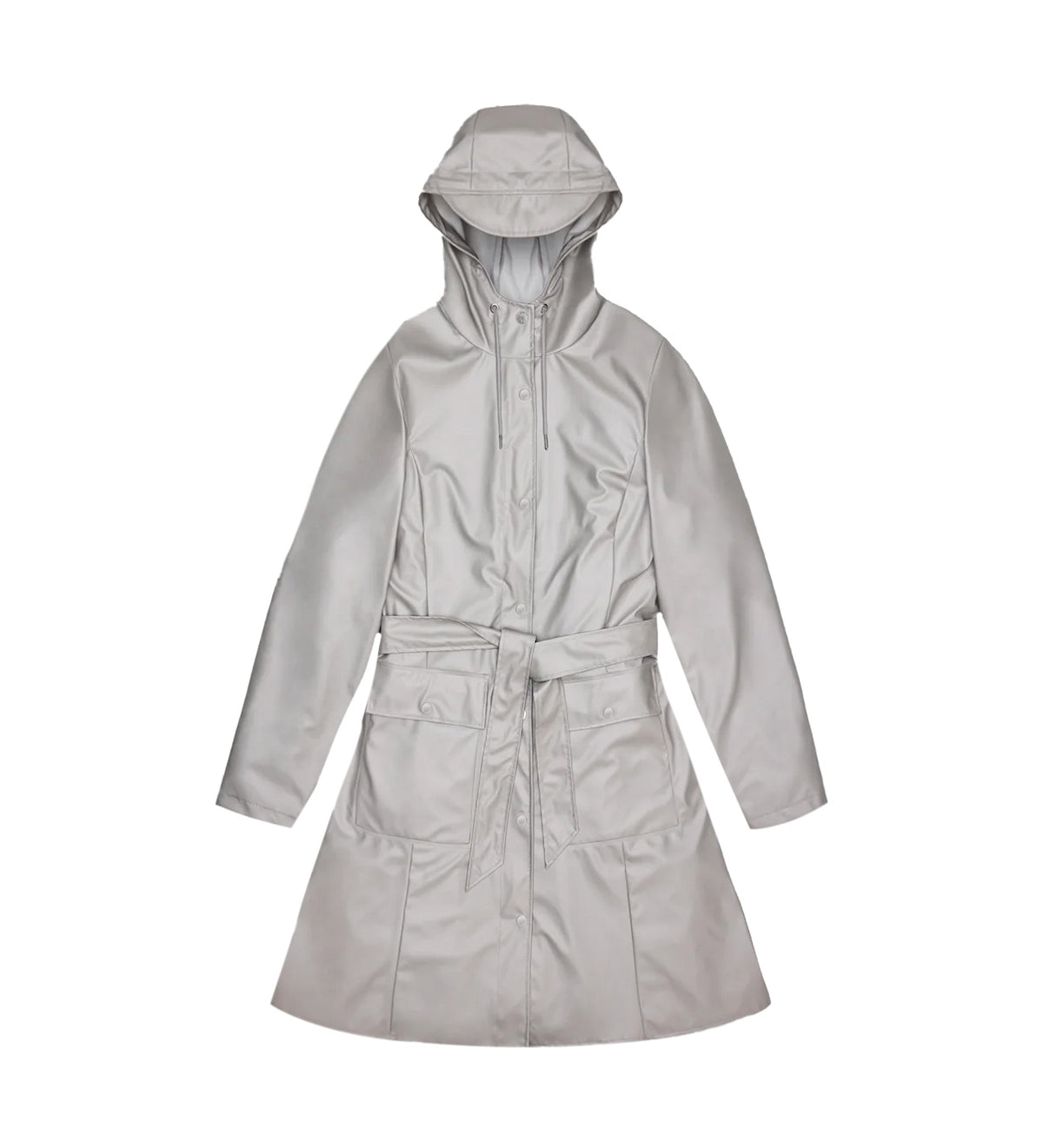 Rains Women's Curved Button Waterproof Jacket W Jacket Silver