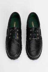 VINNY’s Aztec Boat Shoe Black