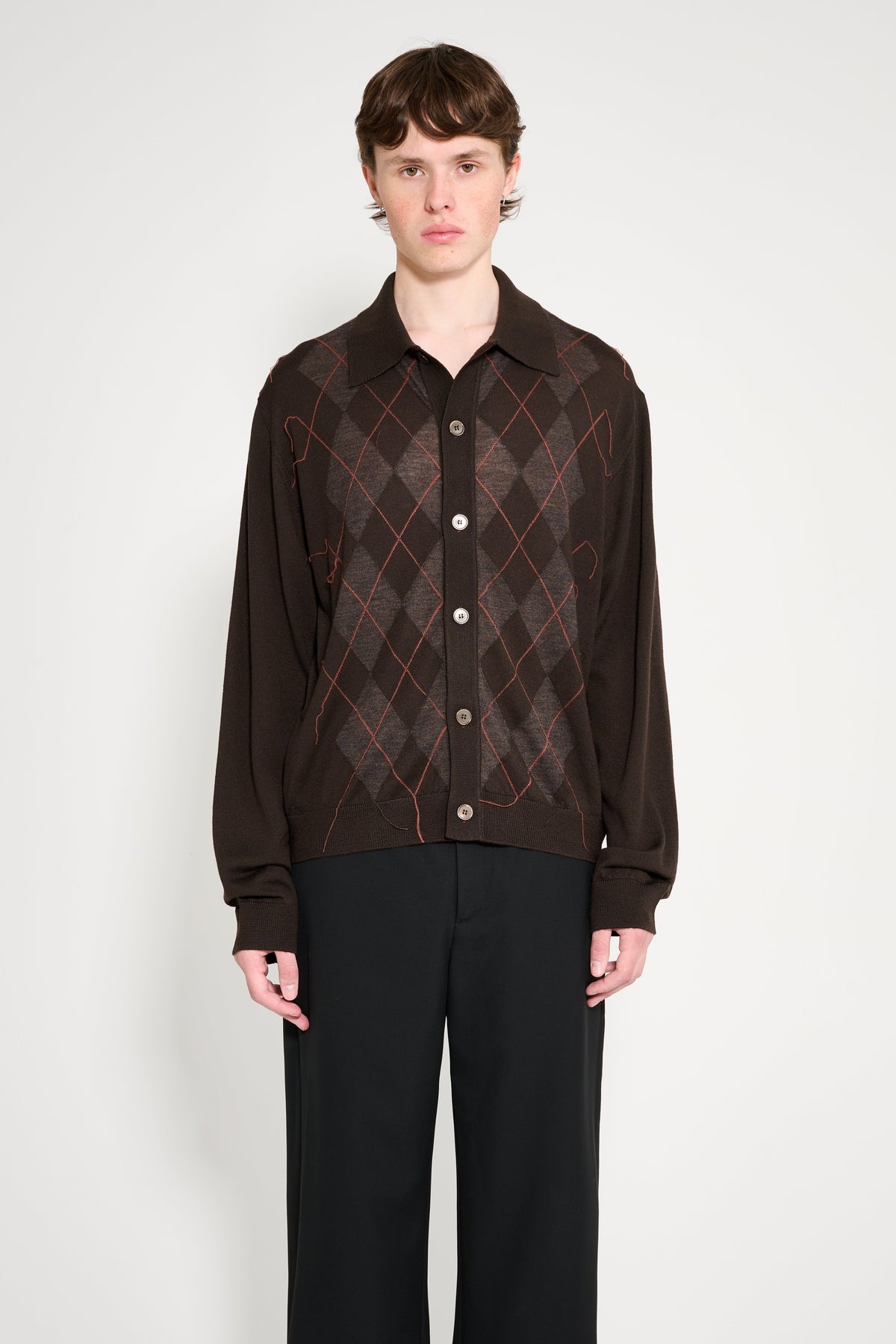 Our Legacy Evening Polo Pub Argyle Fine Wool