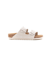 Brikenstock Arizona Antique White Suede Leather