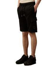 CP Company Light Fleece Lenssweat Bermuda Cargo Black Men