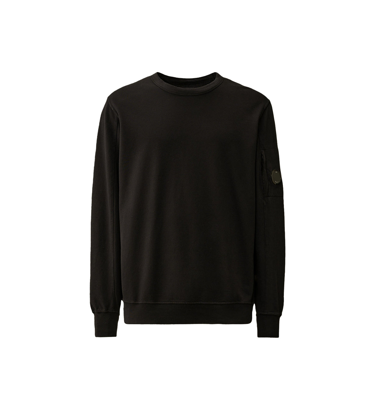CP Company Light Fleece Sweatshirts-Crew Neck Black Men