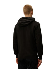 CP Company Light Fleece Full Zip Sweatshirts Hooded Open Black Men