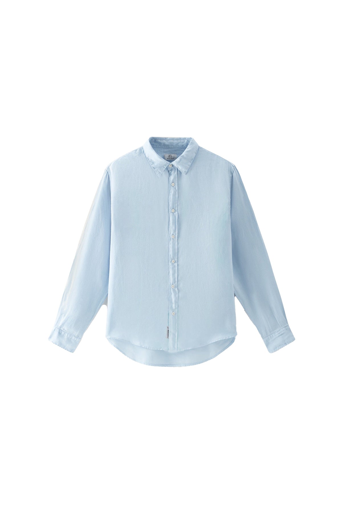 Woolrich Pure Linen Garment Dyed Shirt in Light Blue