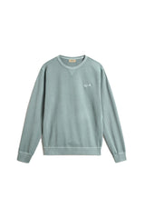 Crewneck sweatshirt in pure lightweight cotton dyed in Cape Verde.