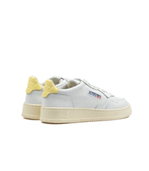 Autry Medalist Low Leat Bianco Lemon Donna