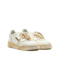Autry Sup Vintage Low Leather White Uomo